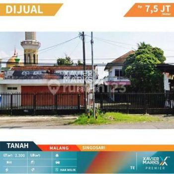 Rumah Hitung Tanah Jalan Raya Singosari - Malang