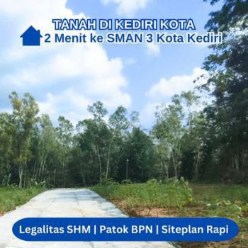 Tanah di Tengah Kediri Kota Dekat MAN 2 Harga Murah