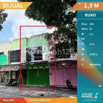 RUKO 2 LANTAI STRATEGIS TENGAH KOTA AREA KOMERSIAL