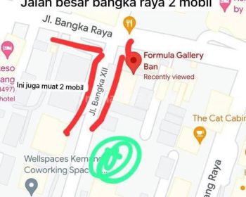 Tanah kosong kemang bangka Kotak pinggir jalan masuk kontener
