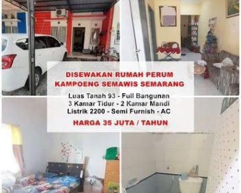 Disewakan Rumah Kampoeng Semawis Kedungmundu Semarang
