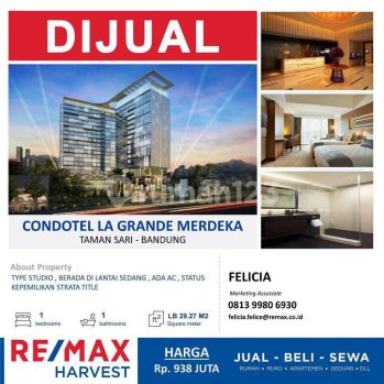 Dijual Unit Condotel La Grande Merdeka Tamansari Lantai Sedang