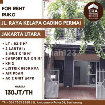 Disewakan Ruko 2 Lantai Kelapa Gading Permai Jakarta Utara