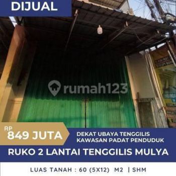Jual Cepat Ruko 2 Lantai Tenggilis Mulya Surabaya Timur