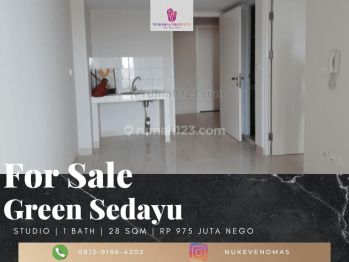 Dijual Apartemen Green Sedayu Tipe Studio Tower Pasadena Low Floor