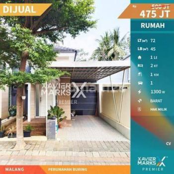 RUMAH 1 LANTAI DI PERUMAHAN DAERAH BURING MALANG KOTA