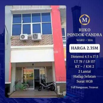 Ruko Pondok Candra Strategis Terawat dekat Waru Sidoarjo Juanda Deltasari Murah