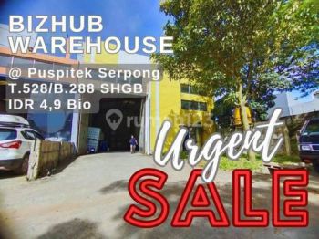 DIJUAL CEPAT Gudang Siap Pakai!! di Jl. Raya Serpong, Puspitek Gunung Sindur