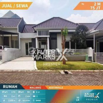 Rumah Cantik Premium Di Boulevard Perumahan Austinville Dieng Malang