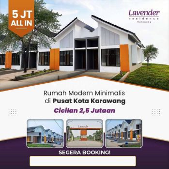 Rumah Baru Dalam Cluster Lavender Di Galuh Mas Karawang Barat