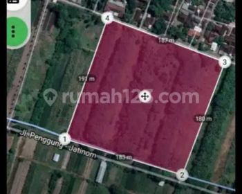 Dijual Tanah Zona Industri Luas 3ha Lokasi Klaten,jawa Tengah