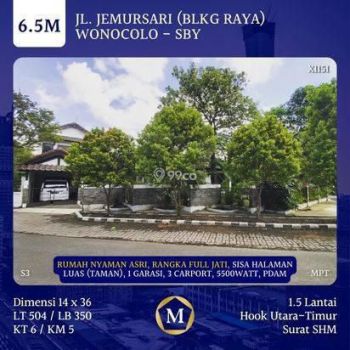Dijual Rumah Murah Nyaman Luas Di Belakang Raya Jemursari Wonocolo Dekat UBAYA