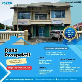 Jual ruko 2 lantai cocok peruntukan kantor, kuliner lokasi strategis