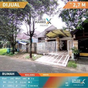 Rumah Cantik dan Nyaman Lokasi Elit di Golf Araya Malang