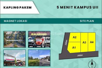 200 Jtan Tanah 4 Menit UII, View Sawah, SHM Pekarangan