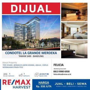 Dijual Unit Condotel La Grande Merdeka Tamansari Lantai Sedang