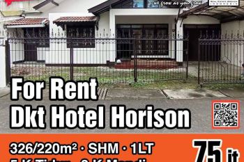 Sewa Rumah Siap Huni di Jl. Wartawan Turangga Dekat Hotel Horison