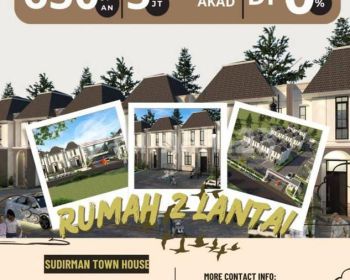 Rumah cantik 2 lantai gaya Eropa Sudirman townhouse