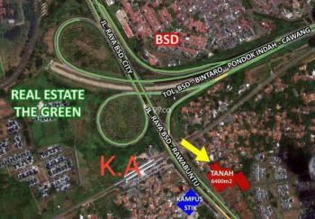 Dijual tanah di Serpong strategis pinggir jalan raya ramai lalu lintas SHM