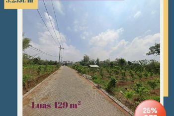 Tanah Kavling Murah SHM Kota Malang Luas 129 m2 Posisi HOOK
