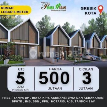 Rumah baru di kota gresik harga 500 jt'an tanpa DP