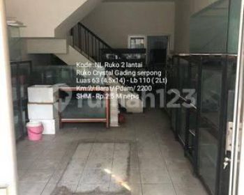 Ruko 2 lantai di lokasi ramai @Ruko Crystal gading serpong