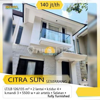 Disewakan Rumah Cluster 2 Lantai Full Furnished Citrasun Garden