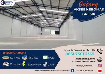 Dijual Gudang Akses Kebomas Tinggi 9 Meter The Edge