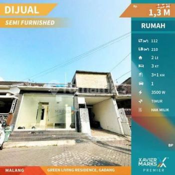 Rumah Semi Furnished di Green Living Residence, Gadang Malang
