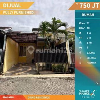Rumah Furnished di Daerah Nyaman Dieng Residence