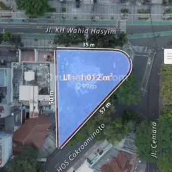Dijual Tanah Kosong di pinggir jalan besar Depan hotel Morrissey Jl. Wahid Pusat
