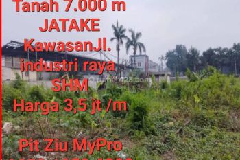 Dijual Tanah 7.000 M JATAKE KawasanJl. industri raya SHM Harga 3,5 juta /m Nego