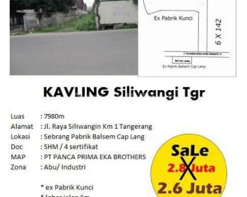 Dijual Pabrik di Gunung Putri Bogor Jawa Barat