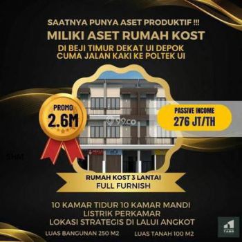 Rumah Kost Progress Siap Huni dan Premium Dekat Kampus UI Depok