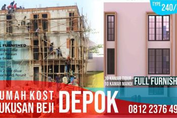 DIJUAL RUMAH KOST DEKAT KAMPUS UI | KOST SYARIAH BEJI DEKAT UNIVERSITAS SELATAN