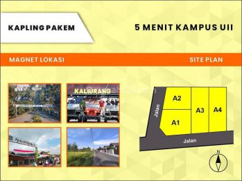 1 Jtan Tanah Sleman View Sawah, 6 Menit Ke Uii