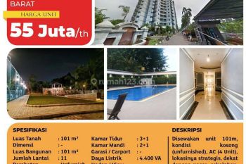 Apartemen Wesling Kedoya, Jakarta Barat, 101m², Lt. 11, SHM
