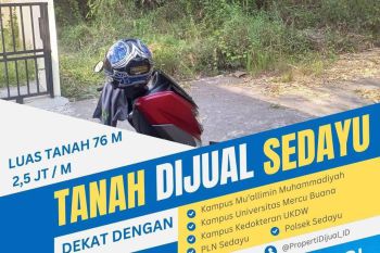 TANAH DIJUAL SEDAYU JOGJA JL WATES MERCU BUANA UKDW MUALLIMIN POLSEK