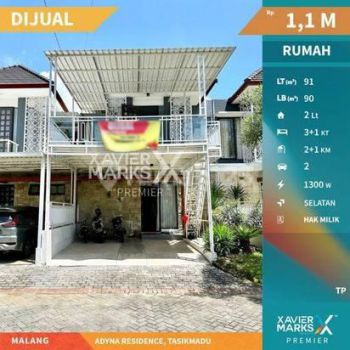 Rumah 2 Lantai Di Adyna Residence Area Tasikmadu Malang