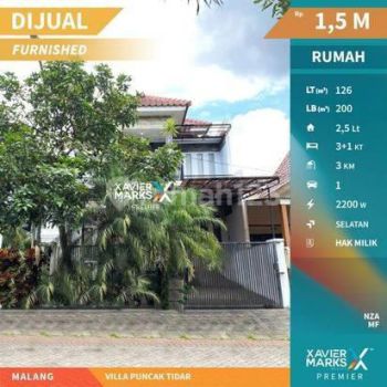 Rumah Dua Lantai di Villa Puncak Tidar (VPT) Kota Malang