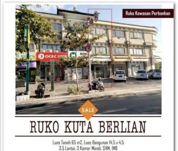 DIJUAL RUKO KUTA BERLIAN !