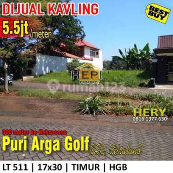 Termurah Kavling Puri Arga Golf Bsb Citraland Semarang