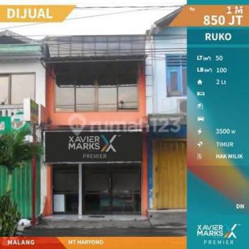 Ruko Lokasi Strategis di MT Haryono Malang