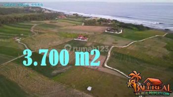 Dekat Pantai 3,700 M2 View Laut, Sawah Dan Gunung